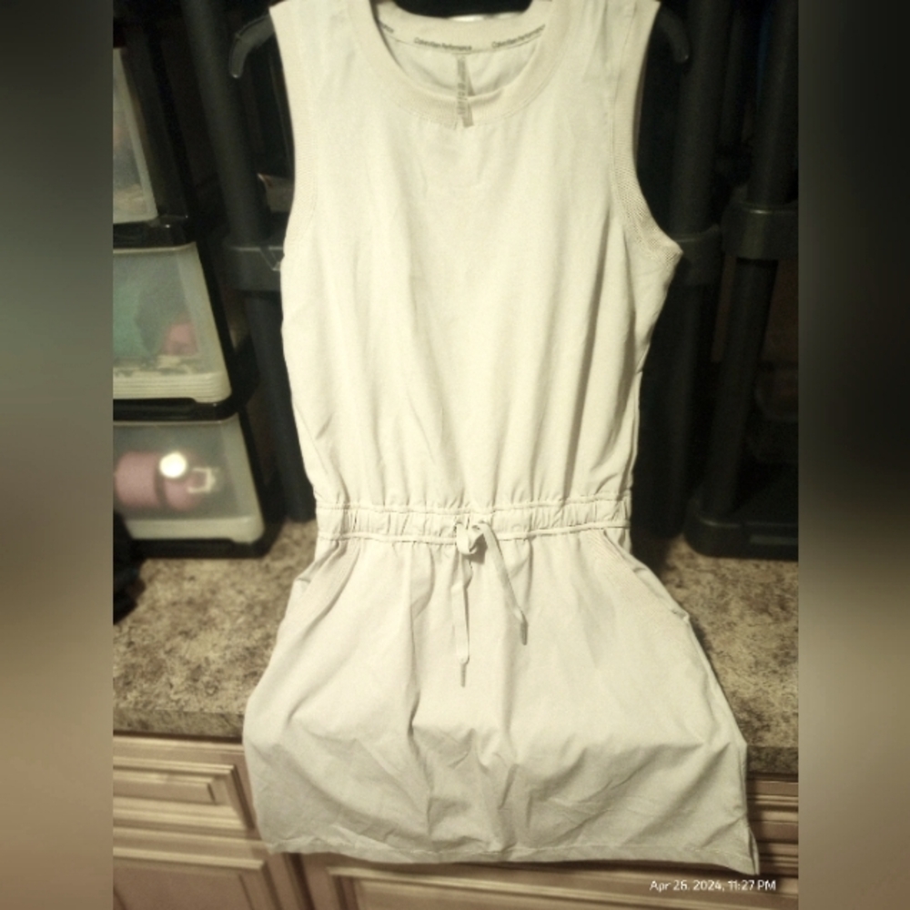Calvin Klein sleeveless blouson dress